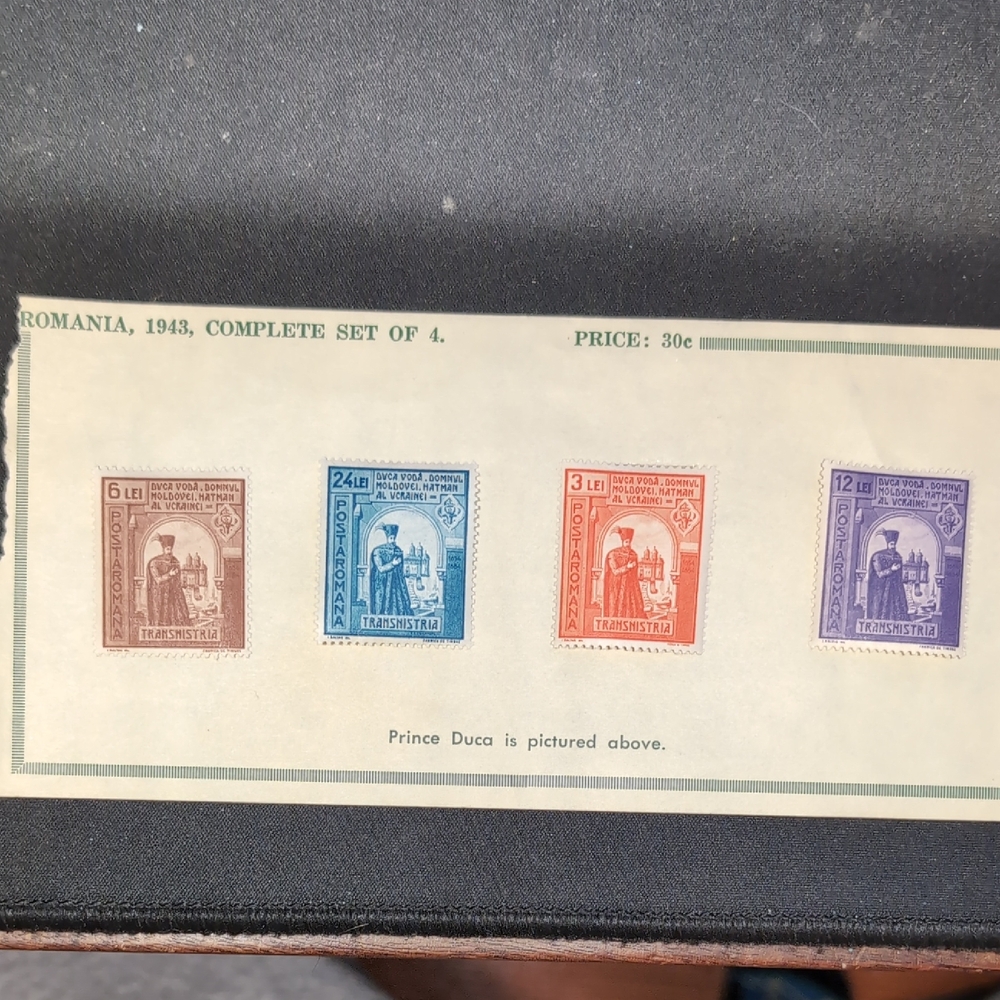 Romania Prince Duca 1943 Stamps Set of 4